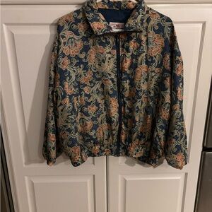 Vintage Womens SizePL Silk Jacket Bomber Windbreaker Jacket Stunt Sports‎